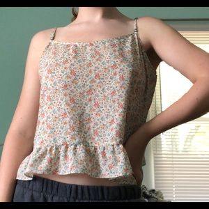 Adorable floral peplum top!